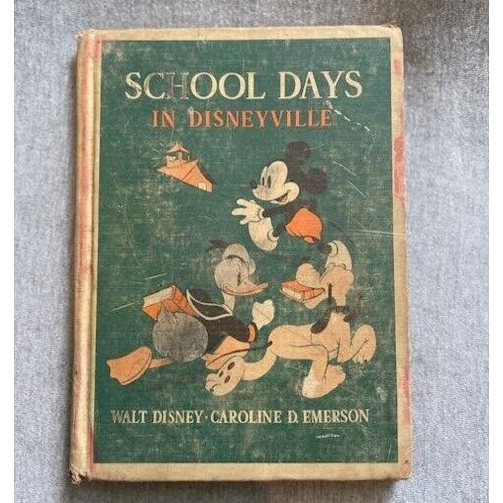 Vintage SCHOOL DAYS IN DISNEYVILLE Walt Disney Studio 1939 Hardcover